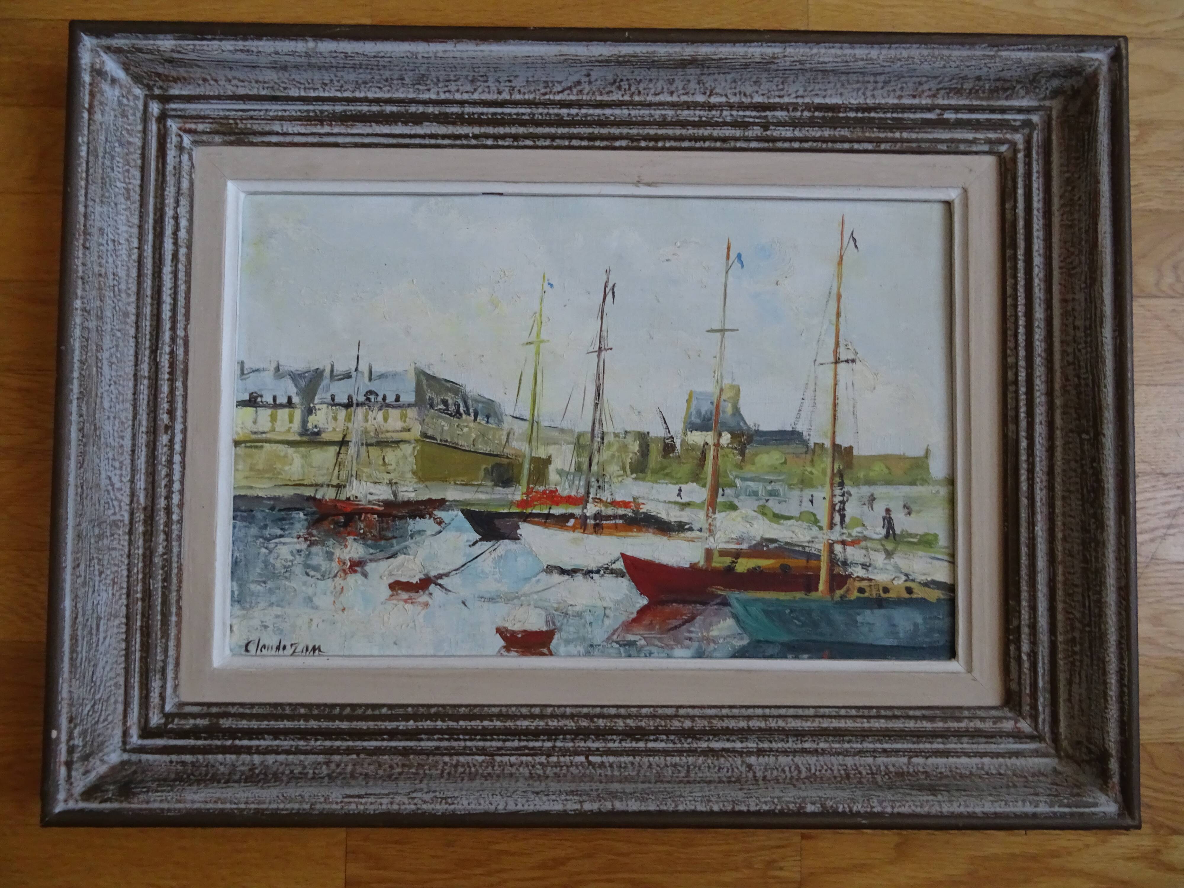 Tableau "Port de Saint Malo" signé
