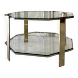 Small octagonal coffee table attributed to Jacques Quinet for Maison Malabert.