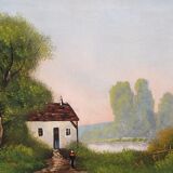 Oil painting on canvas signed