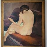 Large Nude Oil Painting on Canvas by Charles Melikoff - XX Century Art - Belgium