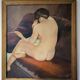 Large Nude Oil Painting on Canvas by Charles Melikoff - XX Century Art - Belgium