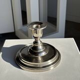 Small shiny silver-plated candlestick H11 D13
