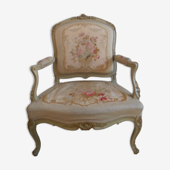 Fauteuil Louis XV d’époque estampillé ancien 18e siècle