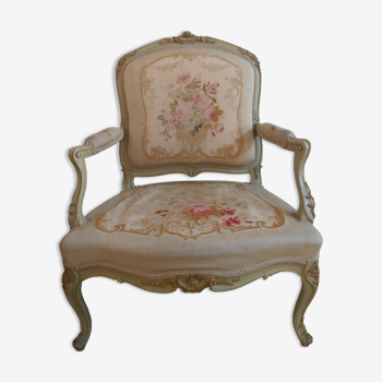 Armchair Louis XV period stamped old 18th century