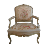 Armchair Louis XV period stamped old 18th century