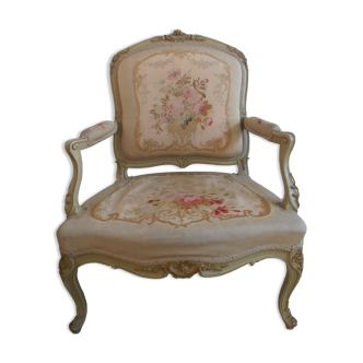 Armchair Louis XV period stamped old 18th century