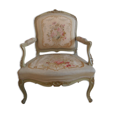Armchair Louis XV period stamped old 18th century