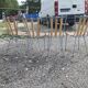 Lot de 4 chaises de bistrot fer et bois
