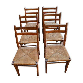 Set of 6 chairs Guillerme and Chambron