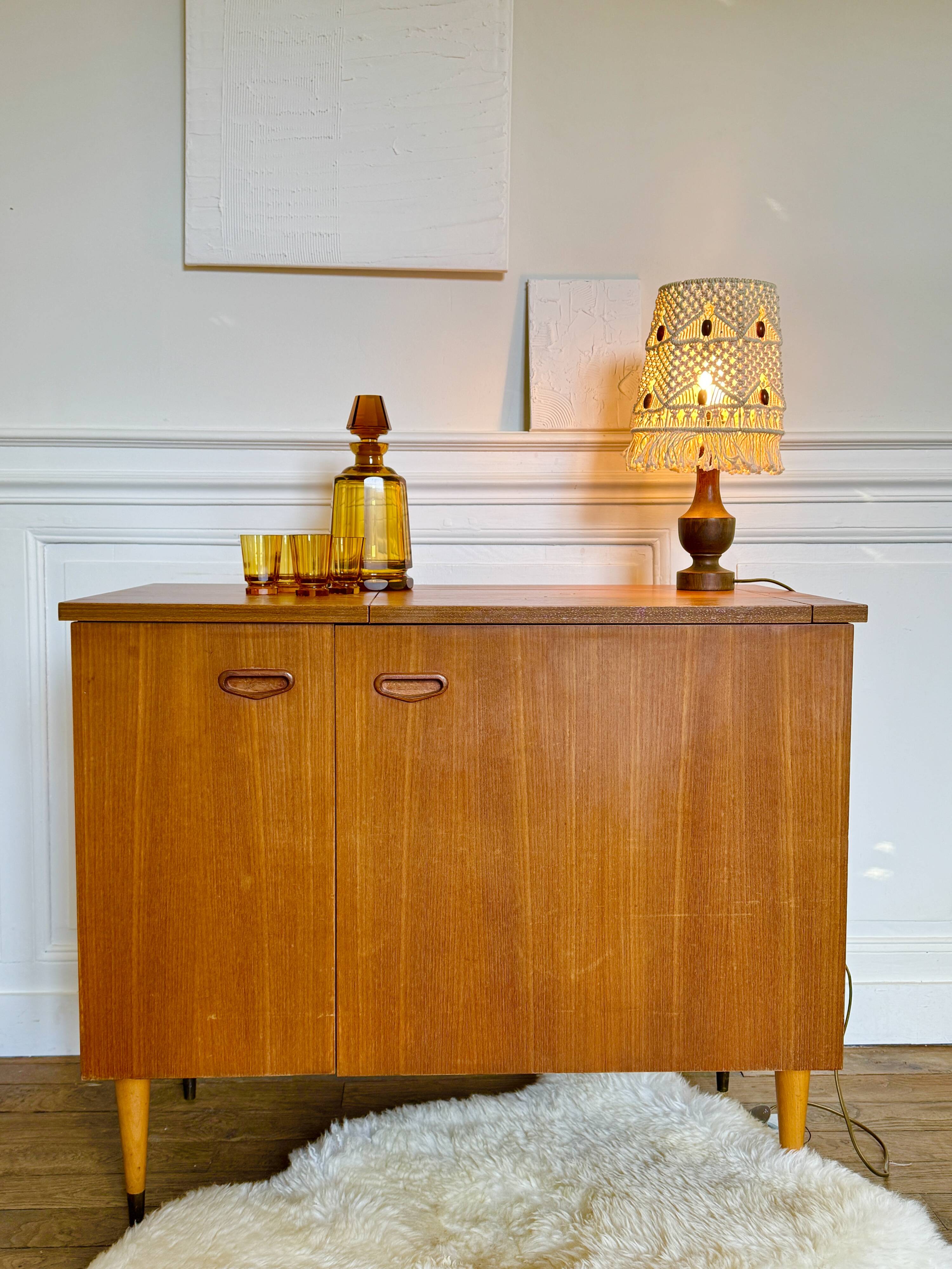 vintage Scandinavian Singer sideboard