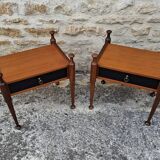 Pair of teak bedside tables
