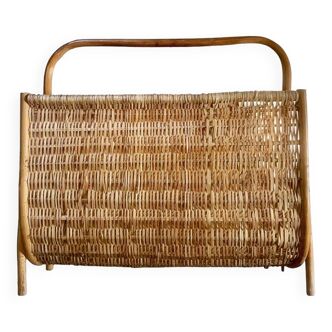 Bamboo magazine rack