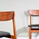 Set of 4 midcentury teak chairs