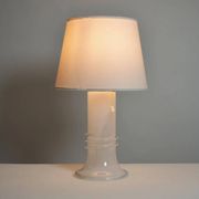 Large Glass Table Lamp by Hannelore Dreutler/Studio Åhus for Ateljé Lyktan, signed and dated 1981
