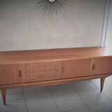 Scandinavian design sideboard in blond teak