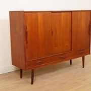 Vintage highboard | Wall cabinet | Teak | 154 cm