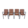 4 industrial style garden armchairs