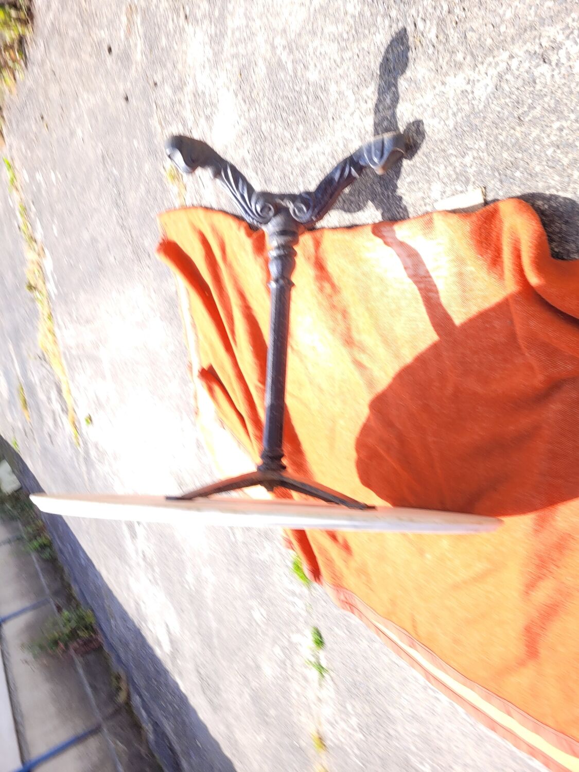 Bistro table with marble top