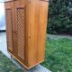 Wooden cabinet and vintage rattan 1950