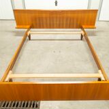 Scandinavian teak bed 1960 140x190 with table and light
