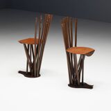 Industrial Wabi Sabi Primitive Chairs, France, 1950s