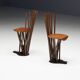 Industrial Wabi Sabi Primitive Chairs, France, 1950s
