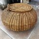 Wood and wicker basket