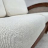 1970s, Danish 2-seater sofa by Klaus Wettergren, cotton fabric, teak wood.