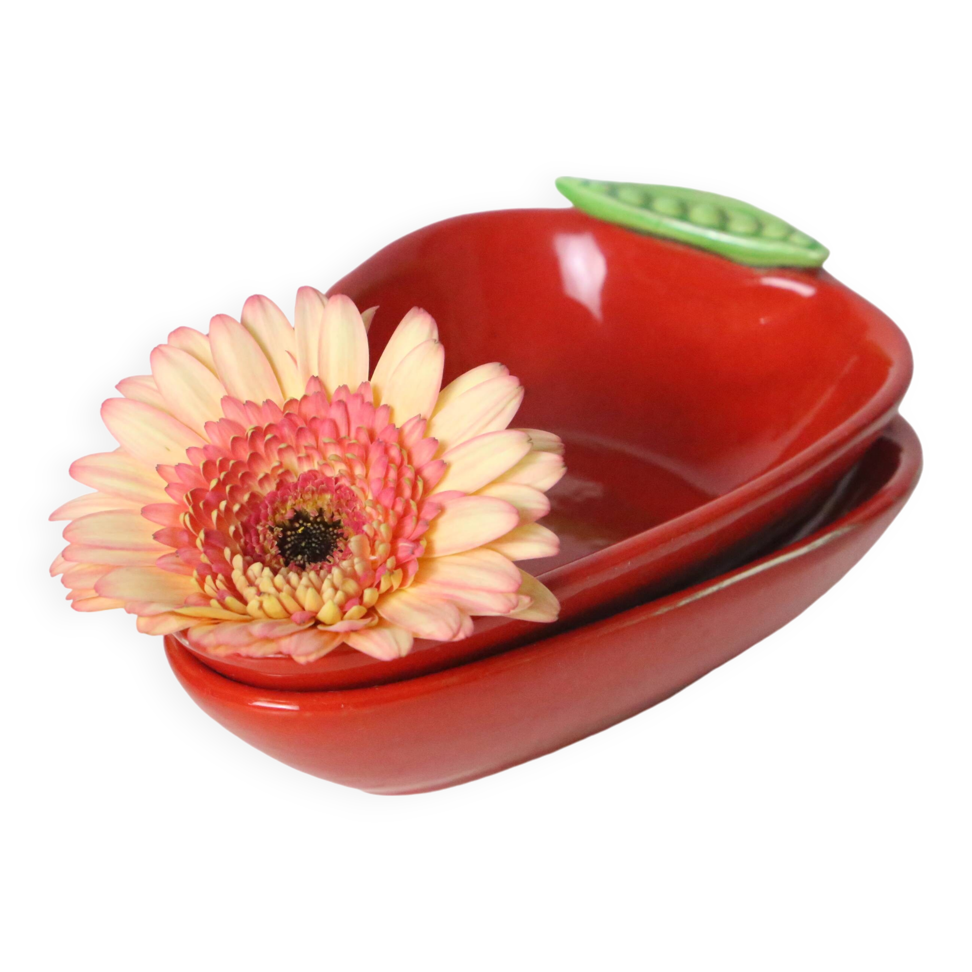 Pair of Saint Clément barbotine dishes