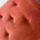 Vintage old pink pouf / chest / footrest with fringes