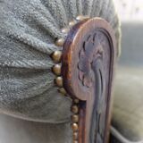 Fauteuil en velours vert  "Maison Franck"-