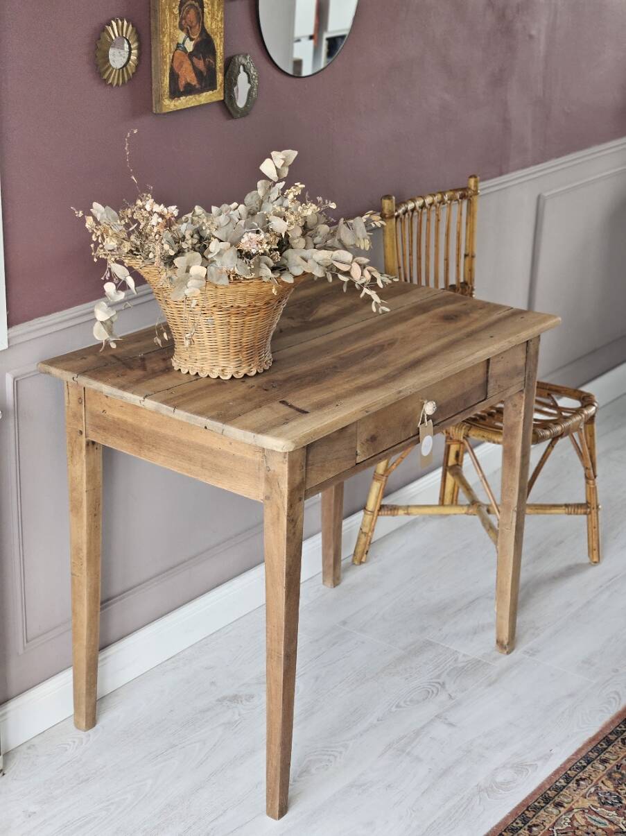 Antique walnut table/desk, renovated | Emile