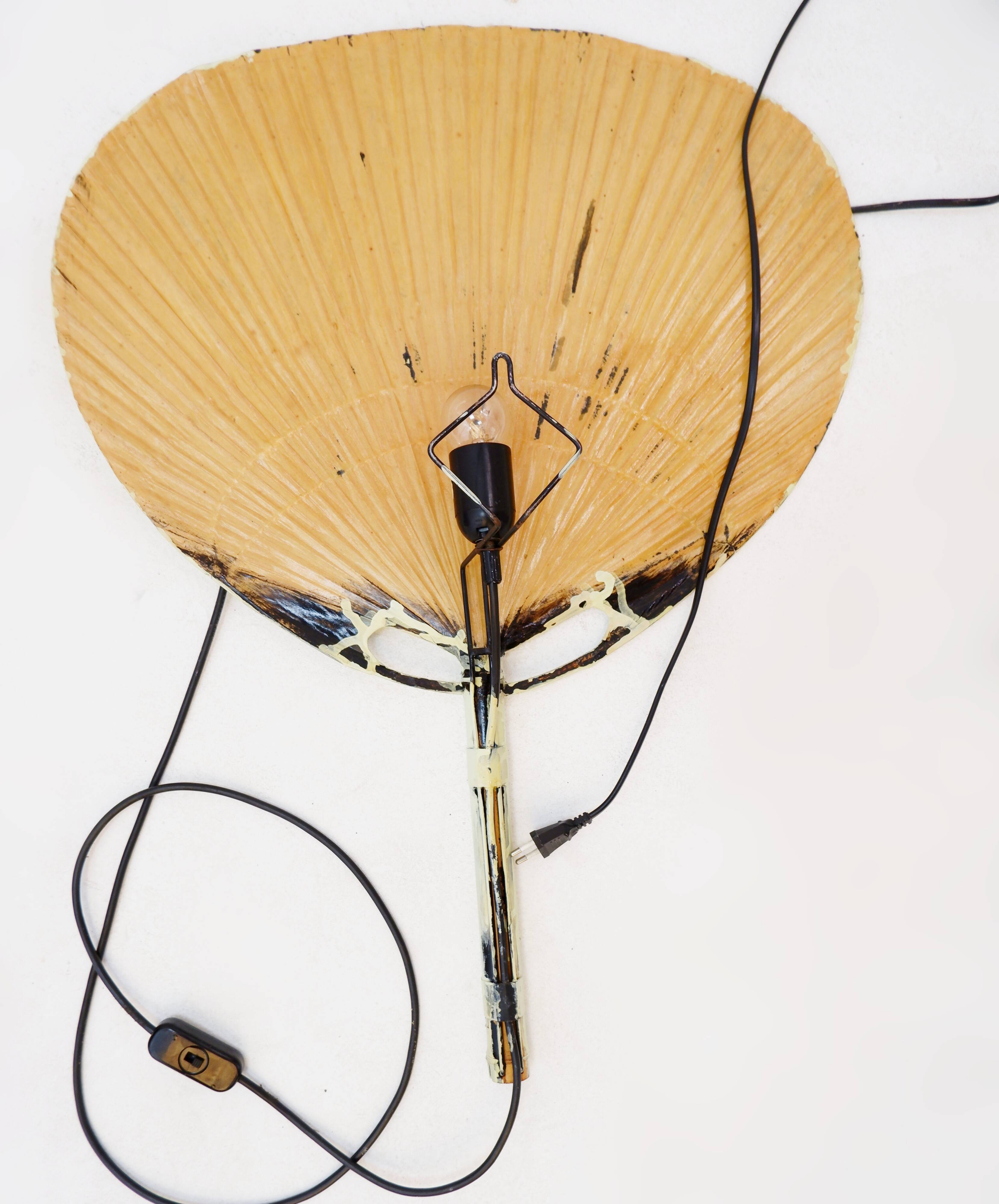 Pair of Uchiwa III wall lights by Ingo Maurer for M Design, 1970s