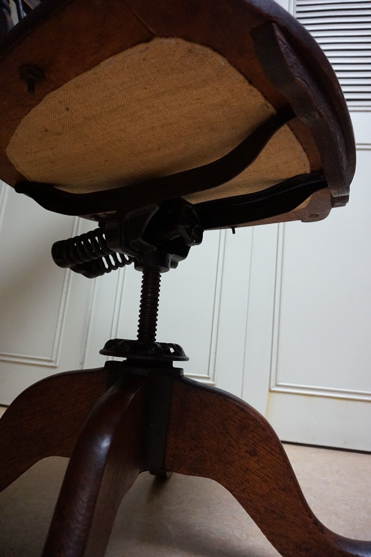 19th Century American Oak Revolving Library Armchair