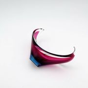 Murano Crystal Sommerso Fuchsia Turquoise Gondola Cup 19cm