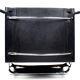 Paire de chaises Matteo Grassi MG5 cuir noir et chrome