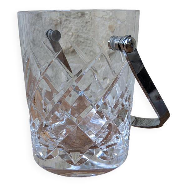 Seau à glaçons en cristal de Sèvres signé