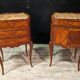 Pair of Louis XV Style Bedside Tables in Rosewood Marquetry