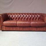 Chesterfield brown sofa 3-seater