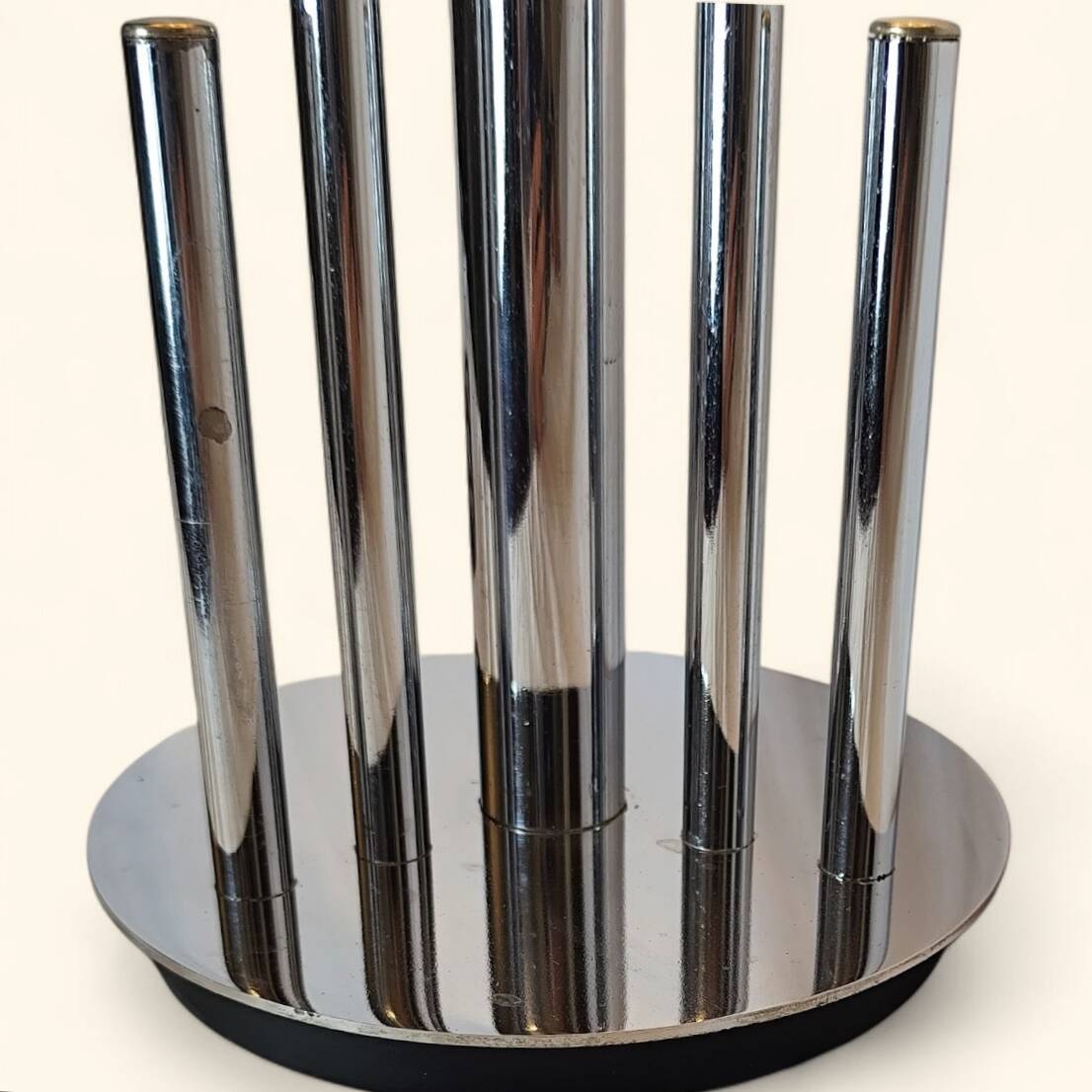Lampe de table « Space Age » en métal chromé, Gaetano Sciolari (1927-1994)