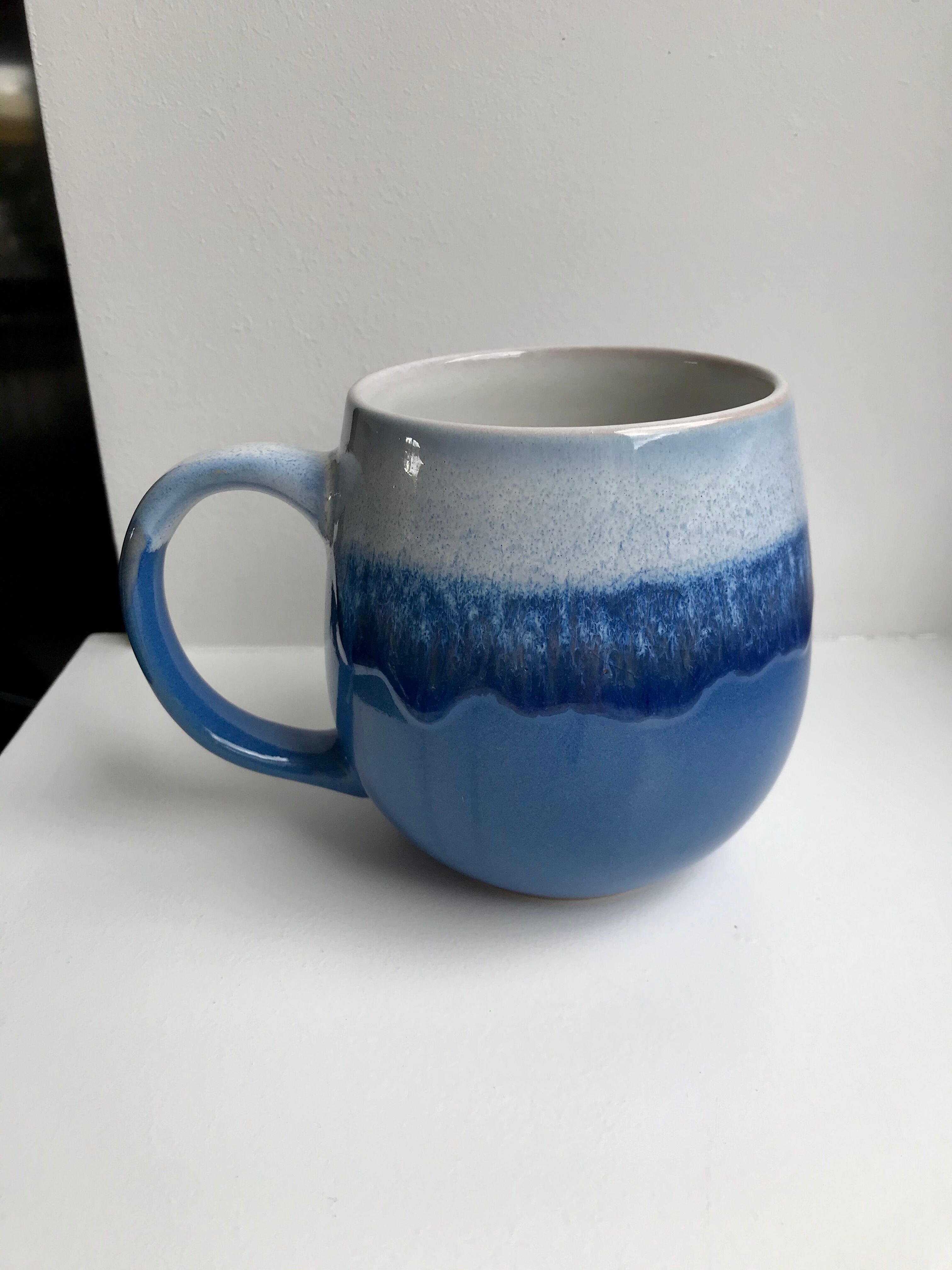 Blue ceramic mug