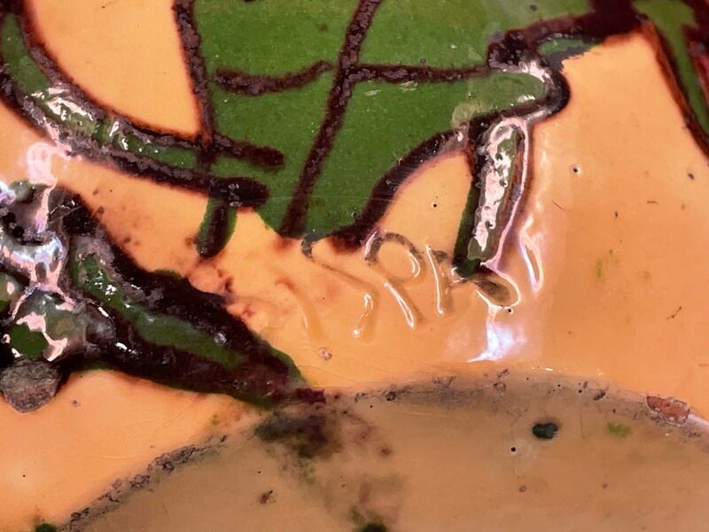 Vase signed sispa, savoie art deco h 14 cm