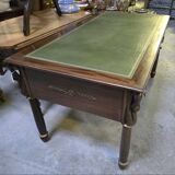 Empire-style minister's desk with swan necks in mahogany.