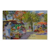 Yvonne Cheffer Delouis: Market at Place des Carmes, original signed lithograph