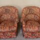 Pair of Napoleon III period toad armchairs