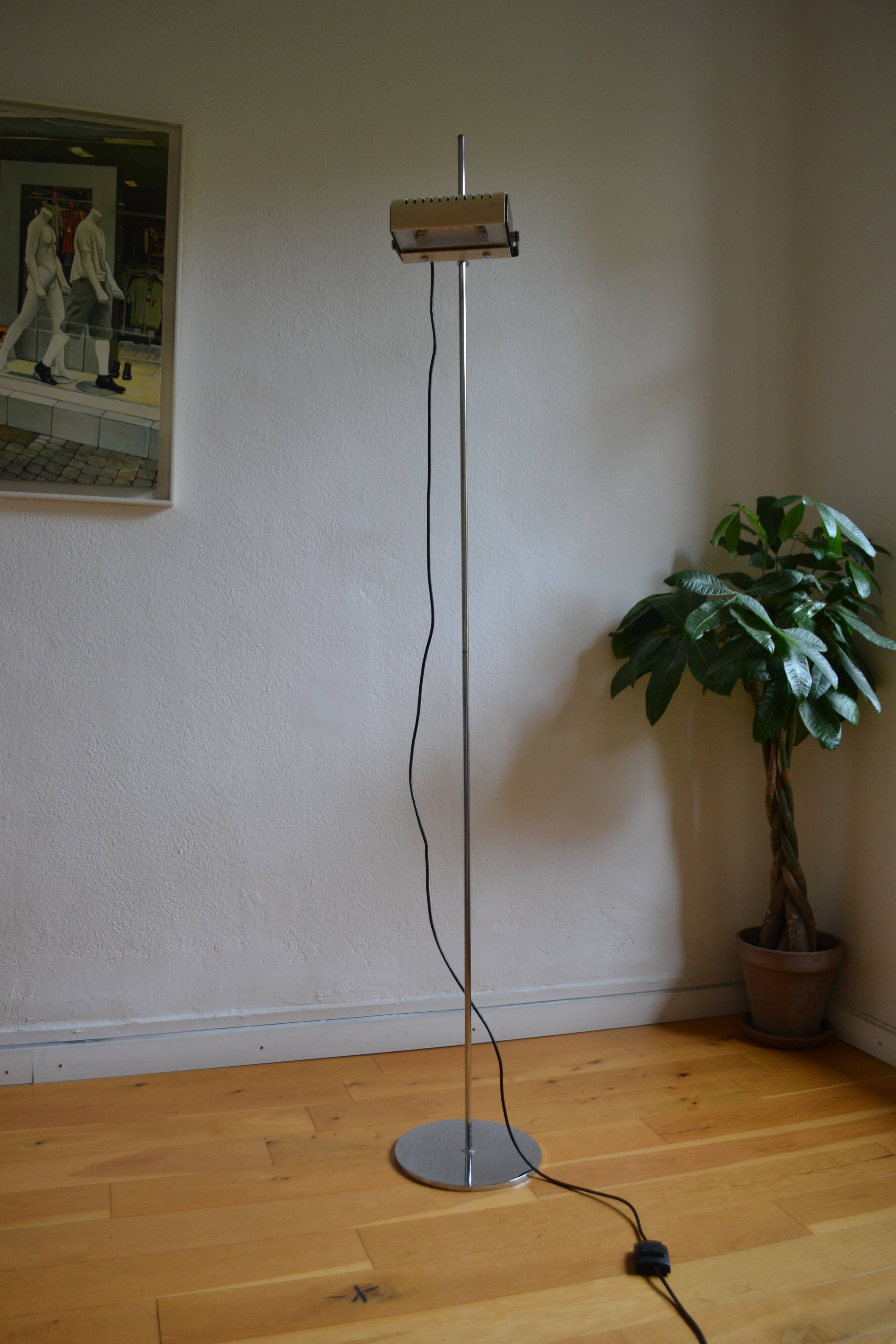 Lampadaire Halogène blanc design DLG 626 Joe Colombo circa 1970