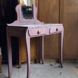 Art Deco dressing table in oak with an antique rose patina, timeless charm