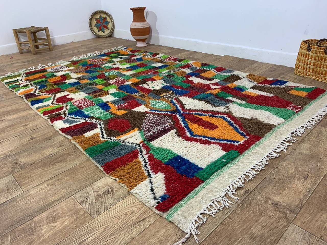 Handmade moroccan berber rug 243 x 157 cm