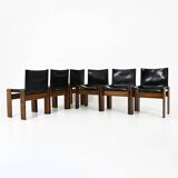 Set of 6 Monk Dining Chairs by Afra & Tobia Scarpa for Molten