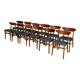 Series of 12 Scandinavian design chairs 1960s"